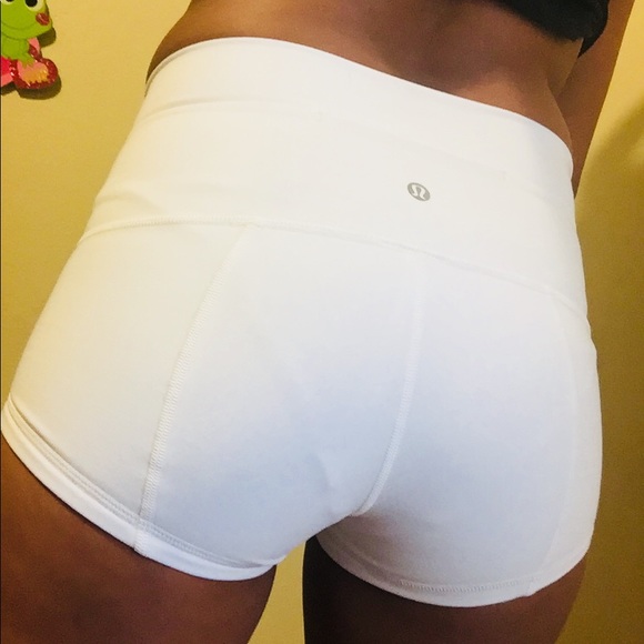 lululemon athletica Pants - Lululemon WHITE shorts,(4 )